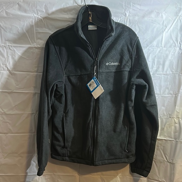 Columbia Men's Black fleece zip up Jacket size small - Picture 1 of 4